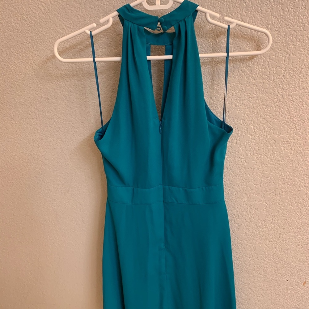 Express teal halter dress
